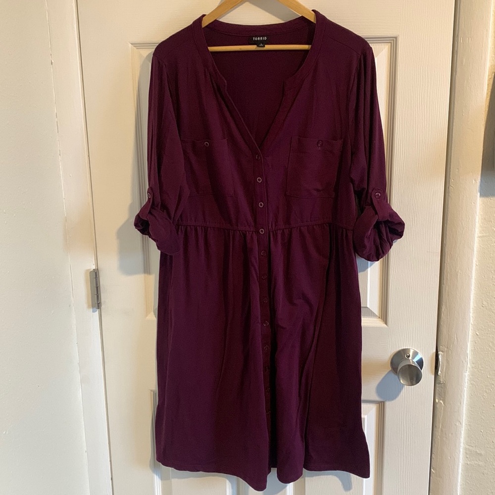 Torrid size 1 burgundy dress